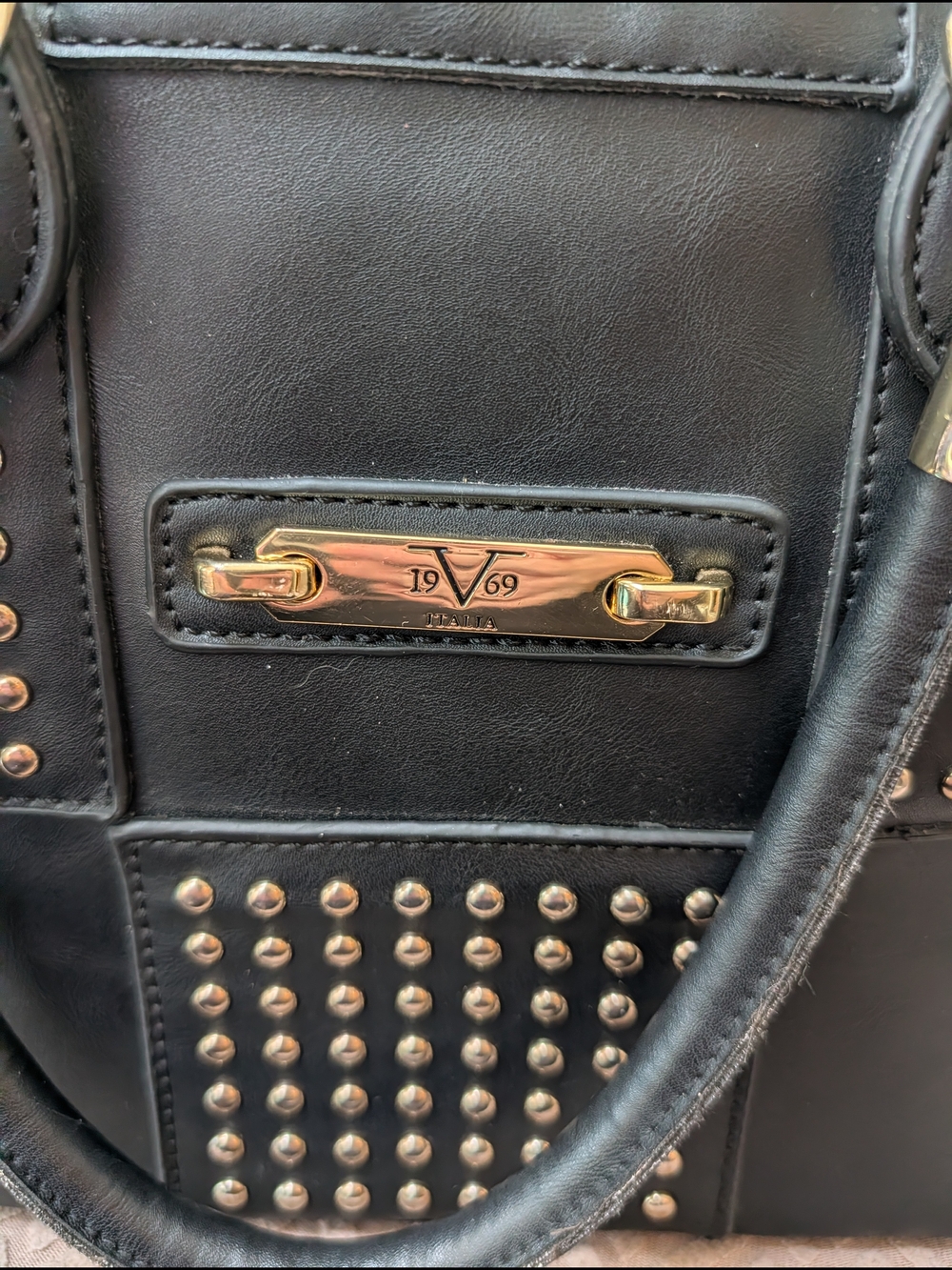 V1969 (Versace 1969 Abbigliamento Sportivo SRL Milano Italia) Studded Bag EUC - Picture 10 of 12